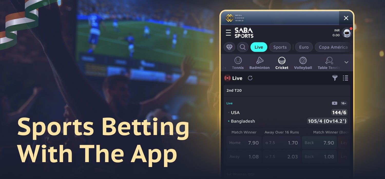 betting on sport in mobile app