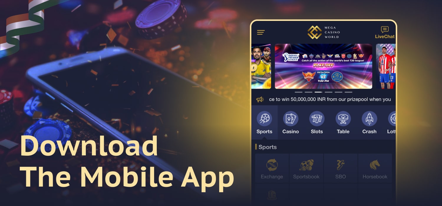 mobile application of online casino